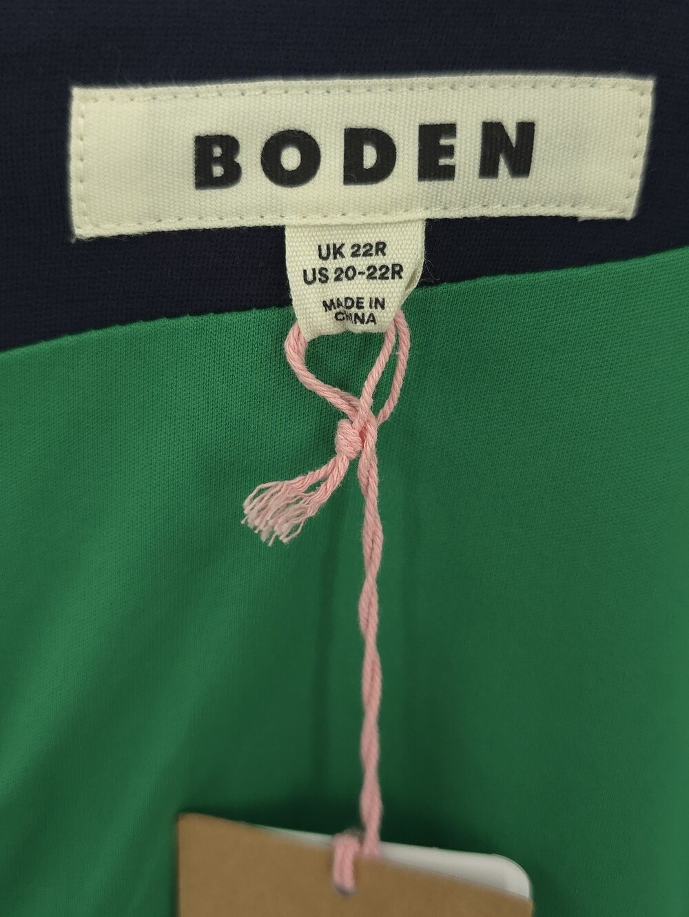 Boden Catherine Ponte Midi Dress Rich Emerald Colorblock Fit Flare Long Sleeve - Picture 7 of 16